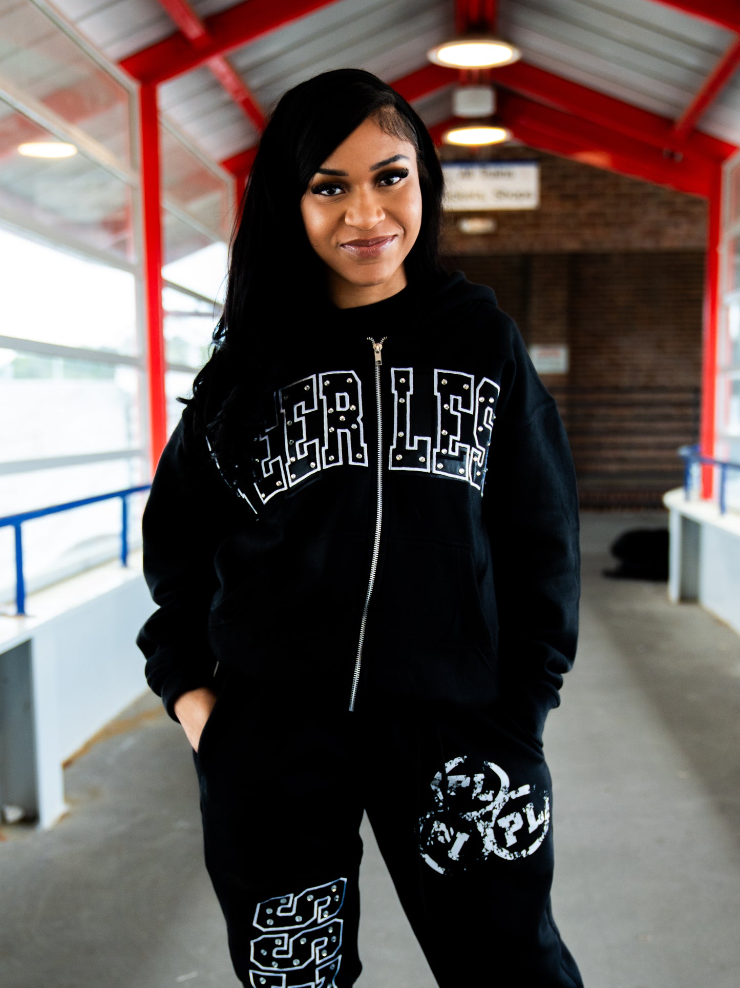 Peerless Rhinestone Zip Ups