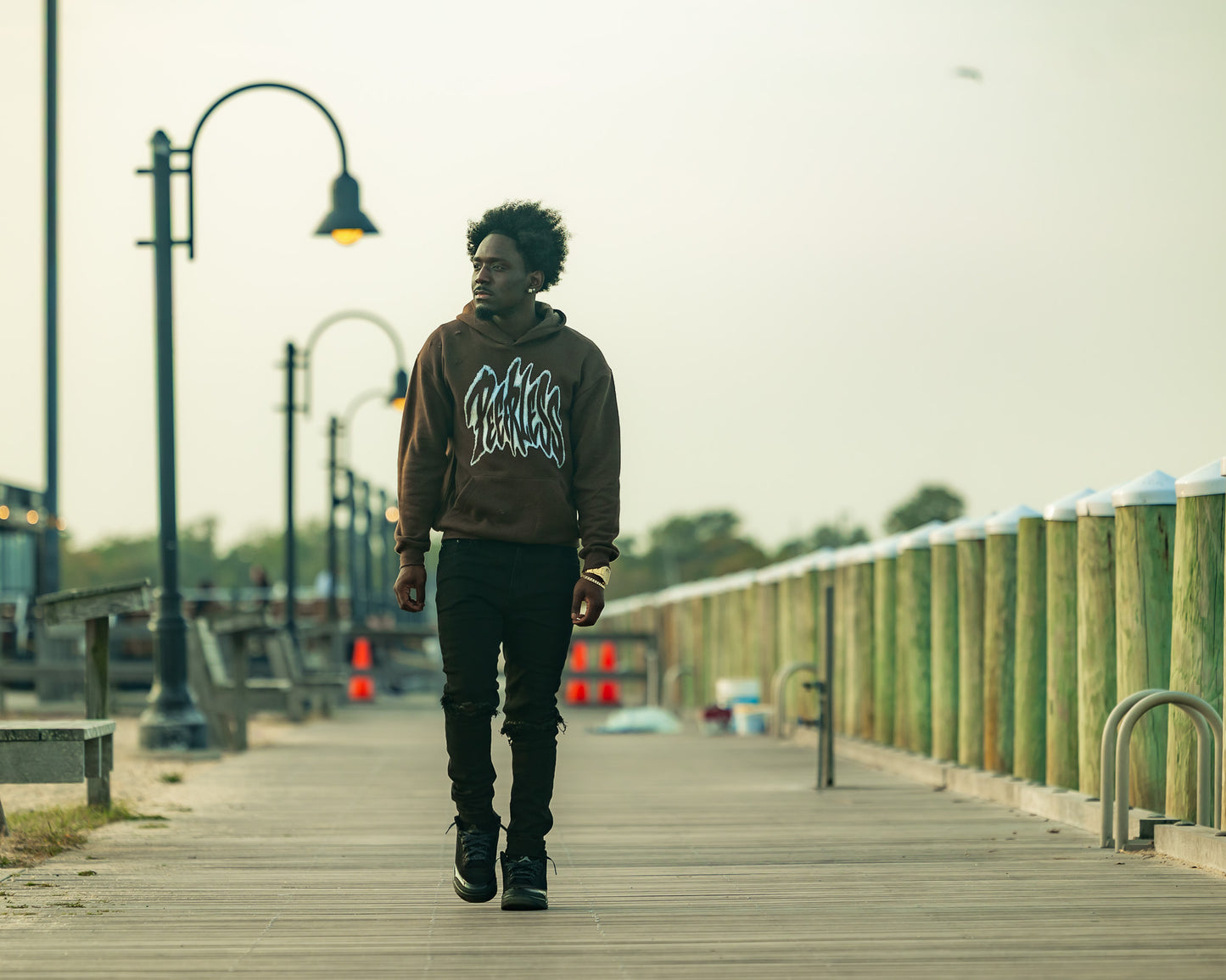 Brown Graffiti Peerless Hoodie