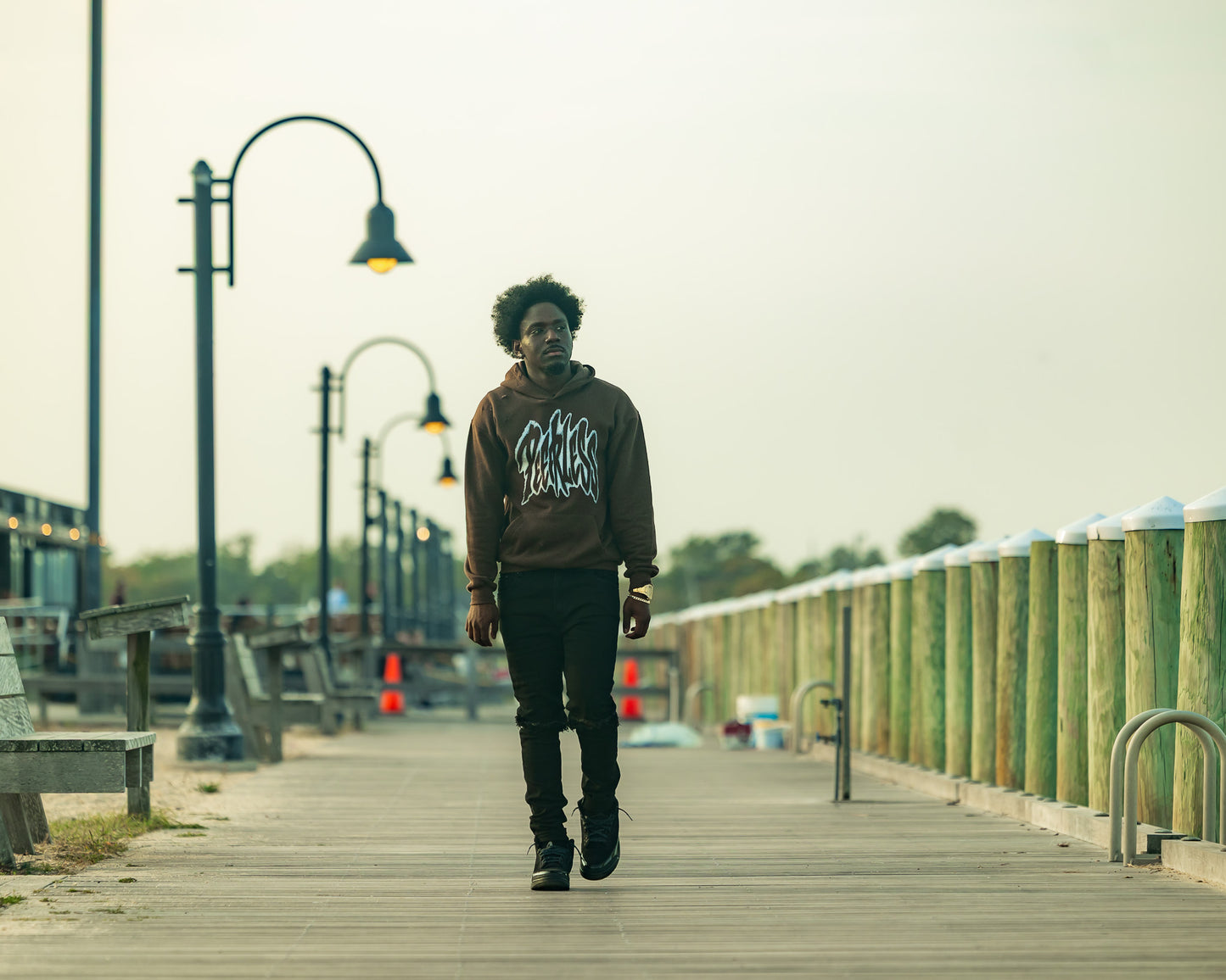 Brown Graffiti Peerless Hoodie