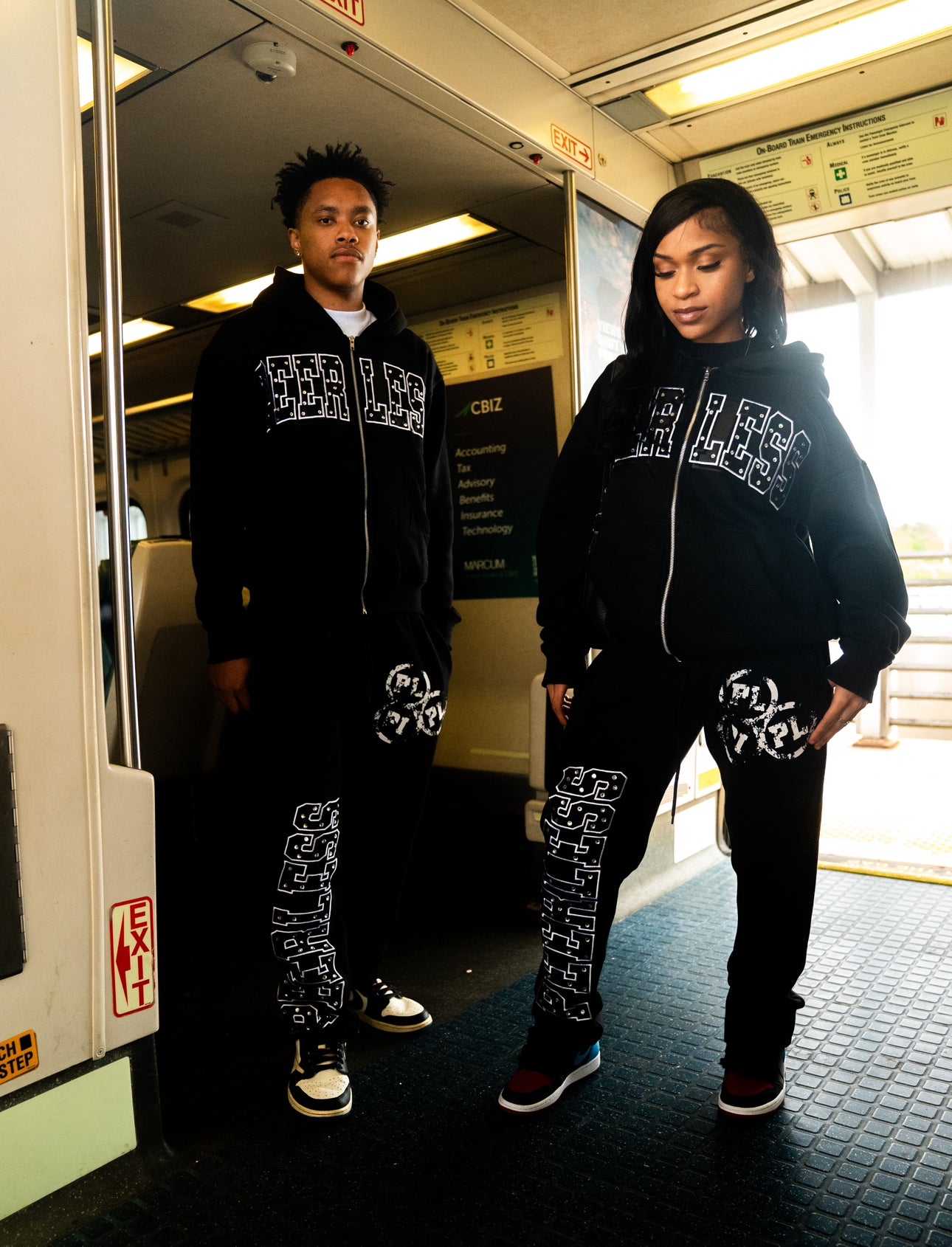 Peerless Rhinestone Zip Ups